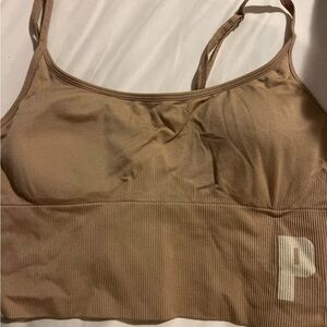 Victoria’s Secret PINK tan sports bra BNWOT Size Medium